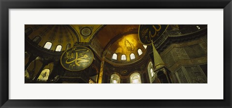 Framed Low angle view of a ceiling, Aya Sophia, Istanbul, Turkey Print