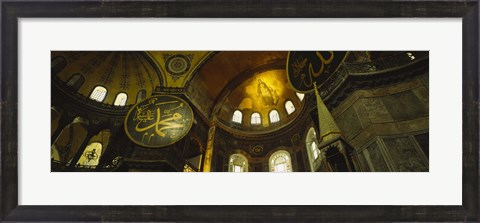 Framed Low angle view of a ceiling, Aya Sophia, Istanbul, Turkey Print