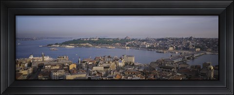 Framed Istanbul shoreline, Turkey Print