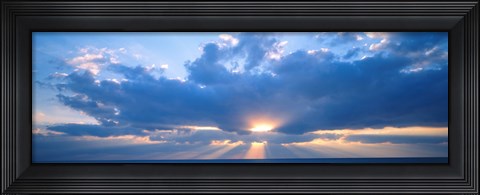 Framed Sunset, Clouds, Gulf Of Mexico, Florida, USA Print