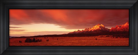 Framed Sunrise Grand Teton National Park WY Print