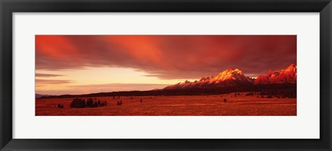 Framed Sunrise Grand Teton National Park WY Print