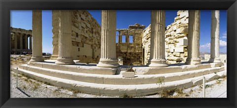 Framed Ruins of a temple, Parthenon, The Acropolis, Athens, Greece Print