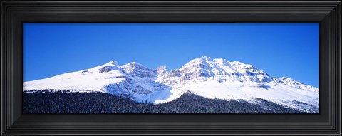 Framed Snow Covered Mountain, Banff National Park Alberta Canada Print