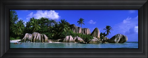 Framed La Digue, Island, The Seychelles, Africa Print
