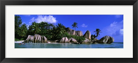 Framed La Digue, Island, The Seychelles, Africa Print