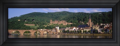 Framed Germany, Heidelberg, Neckar River Print