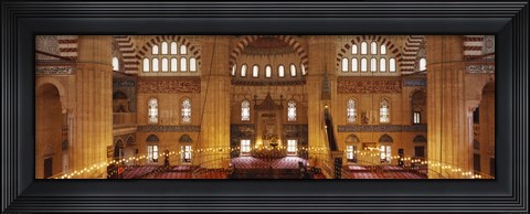 Framed Interiors of a mosque, Selimiye Mosque, Edirne, Turkey Print
