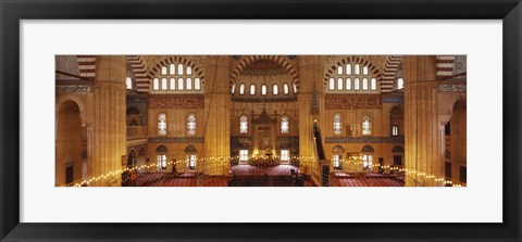 Framed Interiors of a mosque, Selimiye Mosque, Edirne, Turkey Print