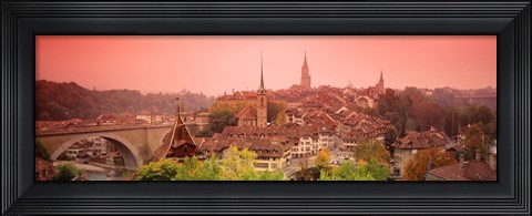 Framed Dusk Bern Switzerland Print