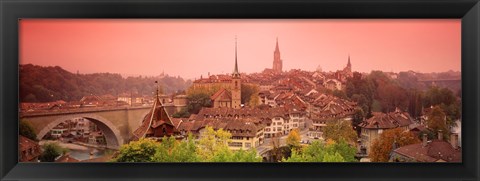 Framed Dusk Bern Switzerland Print