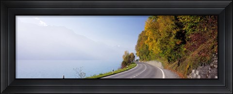 Framed Road, Lake, Brienz, Switzerland Print