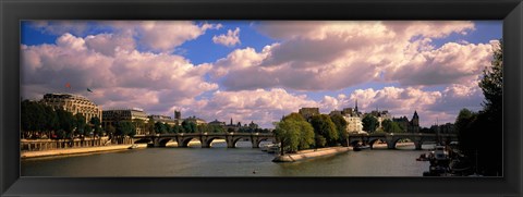 Framed France, Paris, Seine River Print