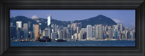 Framed Waterfront View of Hong Kong China Print