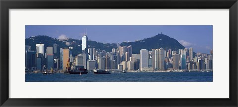 Framed Waterfront View of Hong Kong China Print