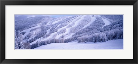 Framed Mountains, Snow, Steamboat Springs, Colorado, USA Print