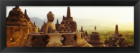 Framed Indonesia, Java, Borobudur Temple Print