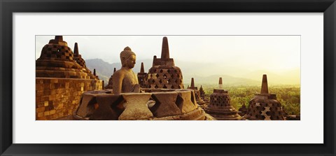 Framed Indonesia, Java, Borobudur Temple Print