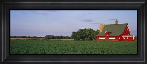 Framed Red Barn Kankakee IL USA Print