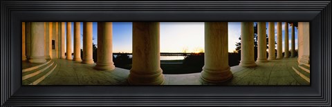 Framed Jefferson Memorial Columns, Washington DC Print