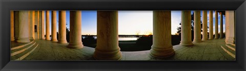 Framed Jefferson Memorial Columns, Washington DC Print