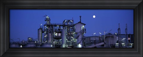 Framed Low angle view of an oil refinery, Hamburg, Germany Print