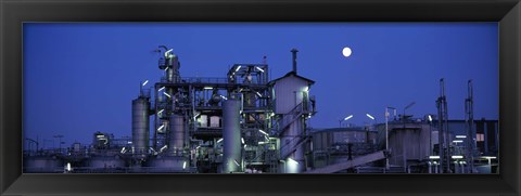 Framed Low angle view of an oil refinery, Hamburg, Germany Print