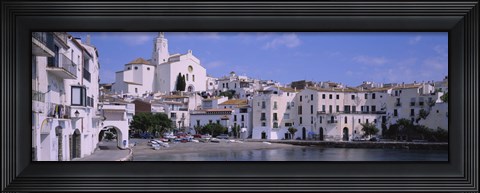 Framed Buildings On The Waterfront, Cadaques, Costa Brava, Spain Print