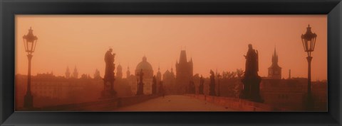 Framed Daybreak Karluvmost Praha Czech Republic Print