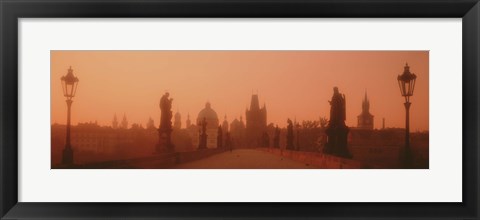 Framed Daybreak Karluvmost Praha Czech Republic Print