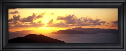 Framed Sunset Virgin Gorda British Virgin Islands Print