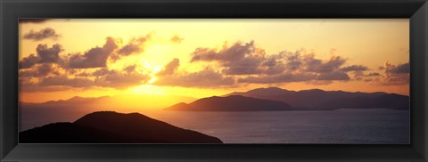 Framed Sunset Virgin Gorda British Virgin Islands Print