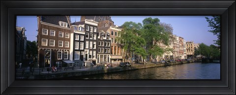Framed Netherlands, Amsterdam, canal Print