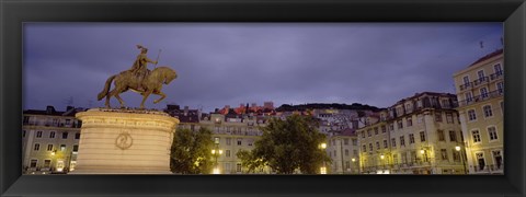 Framed Low angle view of a statue, Castelo De Sao Jorge, Lisbon, Portugal Print