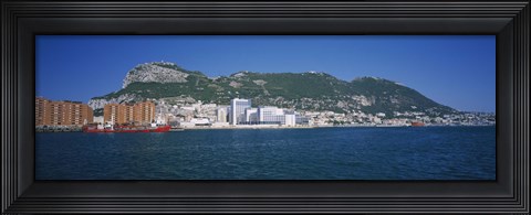 Framed Buildings at the waterfront, Rock of Gibraltar, Gibraltar Print