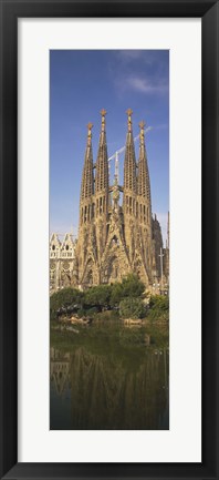 Framed Low Angle View Of A Cathedral, Sagrada Familia, Barcelona, Spain Print