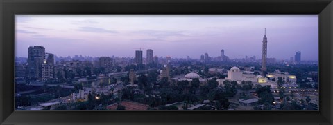 Framed Dusk Cairo Gezira Island Egypt Print