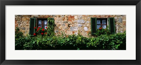 Framed Windows, Monteriggioni, Tuscany, Italy Print