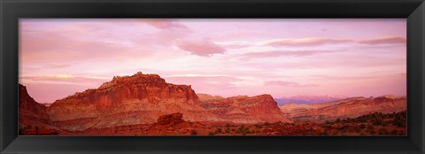 Framed Dusk Panorama Point Capital Reef National Park UT Print