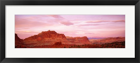 Framed Dusk Panorama Point Capital Reef National Park UT Print