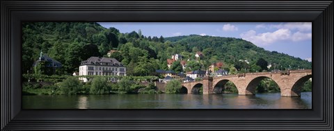 Framed Neckar River, Heidelberg, Baden-Wurttemberg, Germany Print