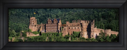 Framed Castle on a hillside, Heidelberg, Baden-Wurttemberg, Germany Print