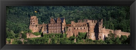 Framed Castle on a hillside, Heidelberg, Baden-Wurttemberg, Germany Print