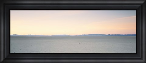 Framed Desert at sunrise, Black Rock Desert, Gerlach, Nevada, USA Print
