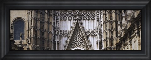 Framed Close-up of a cathedral, Seville Cathedral, Seville, Spain Print