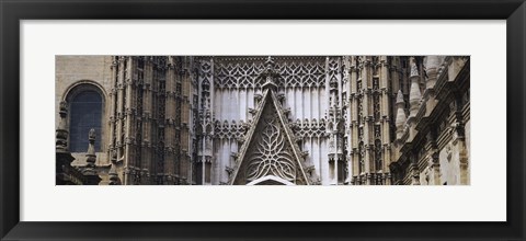 Framed Close-up of a cathedral, Seville Cathedral, Seville, Spain Print