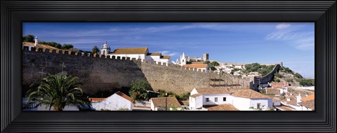 Framed Wall around a town, Obidos Portugal Print