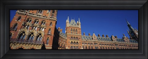 Framed Low angle view of a building, St. Pancras Railway Station, London, England Print