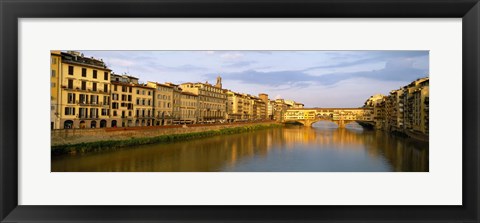 Framed Ponte Vecchio, Arno River, Florence, Tuscany, Italy Print