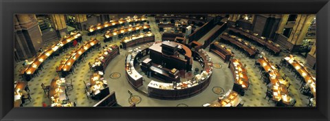 Framed High Angle View Of A Library Reading Room, Library Of Congress, Washington DC, District Of Columbia, USA Print